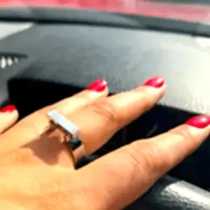 Silve D Bar Bangle Ring Size 8