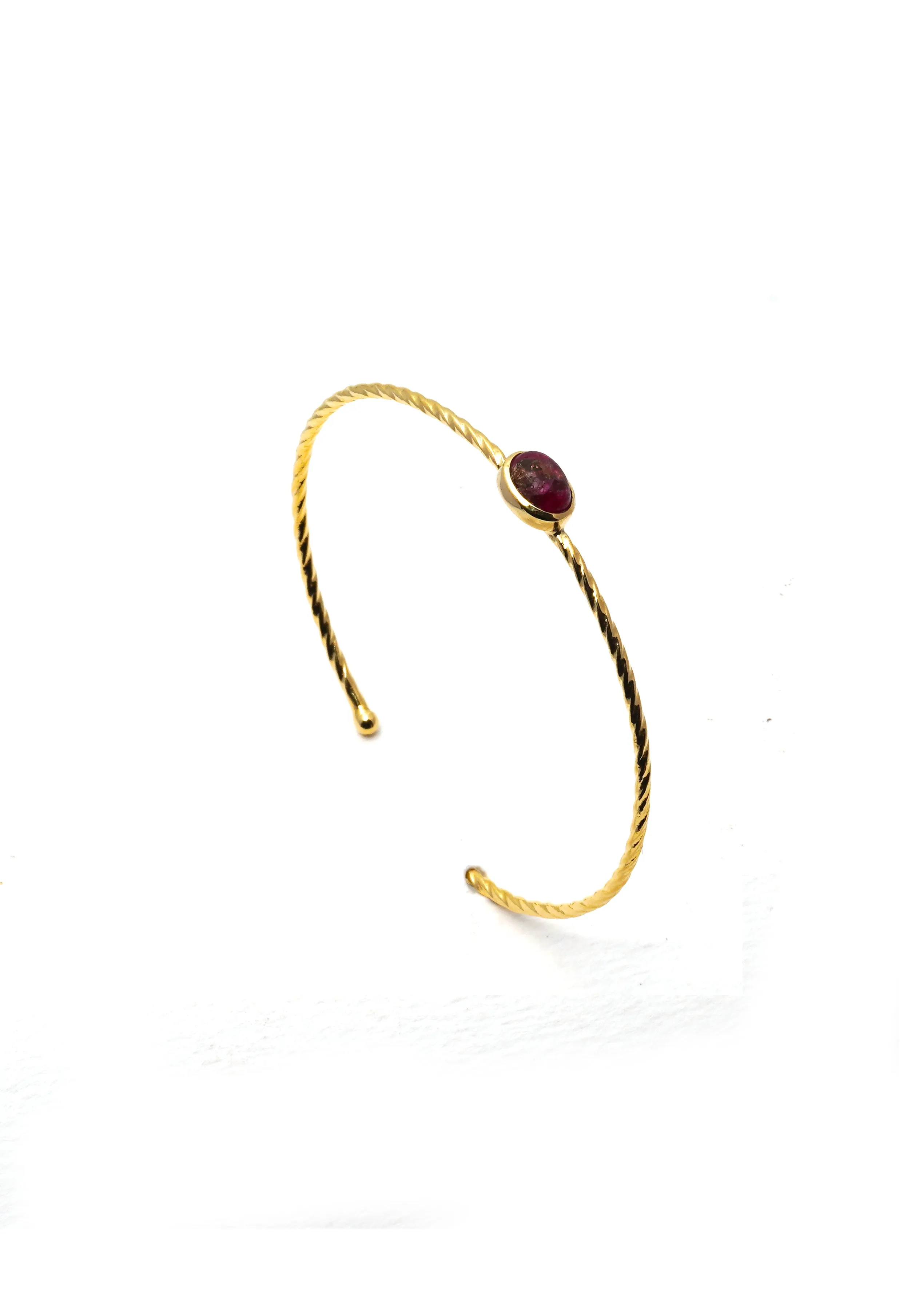 Single Stone Gold Plated Bracelet