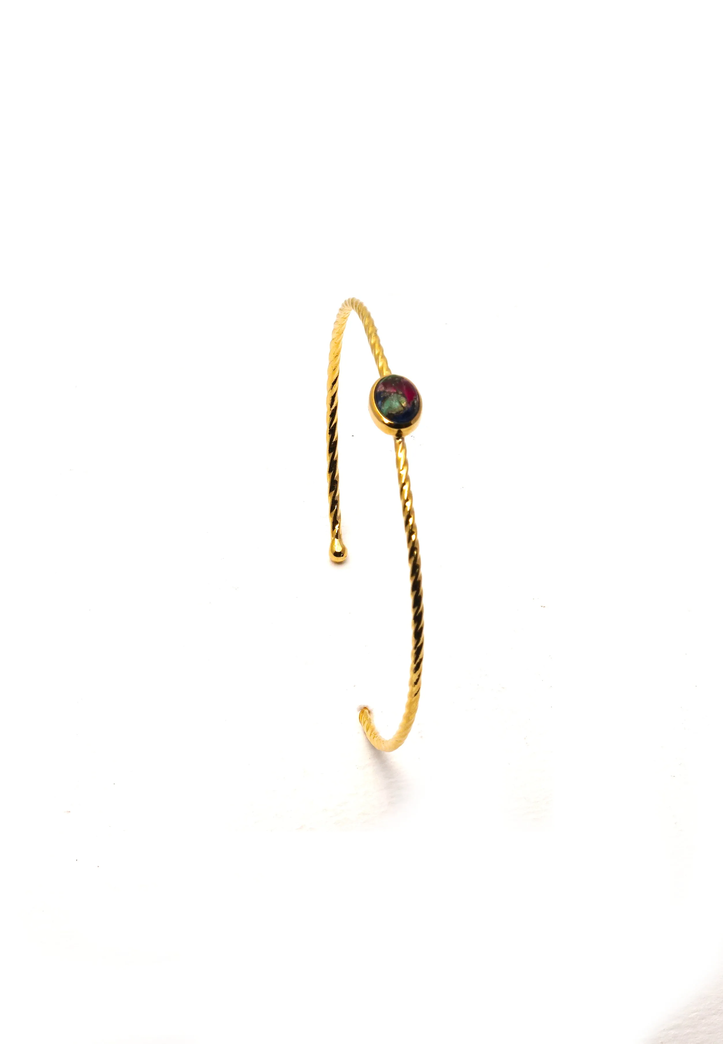 Single Stone Gold Plated Bracelet
