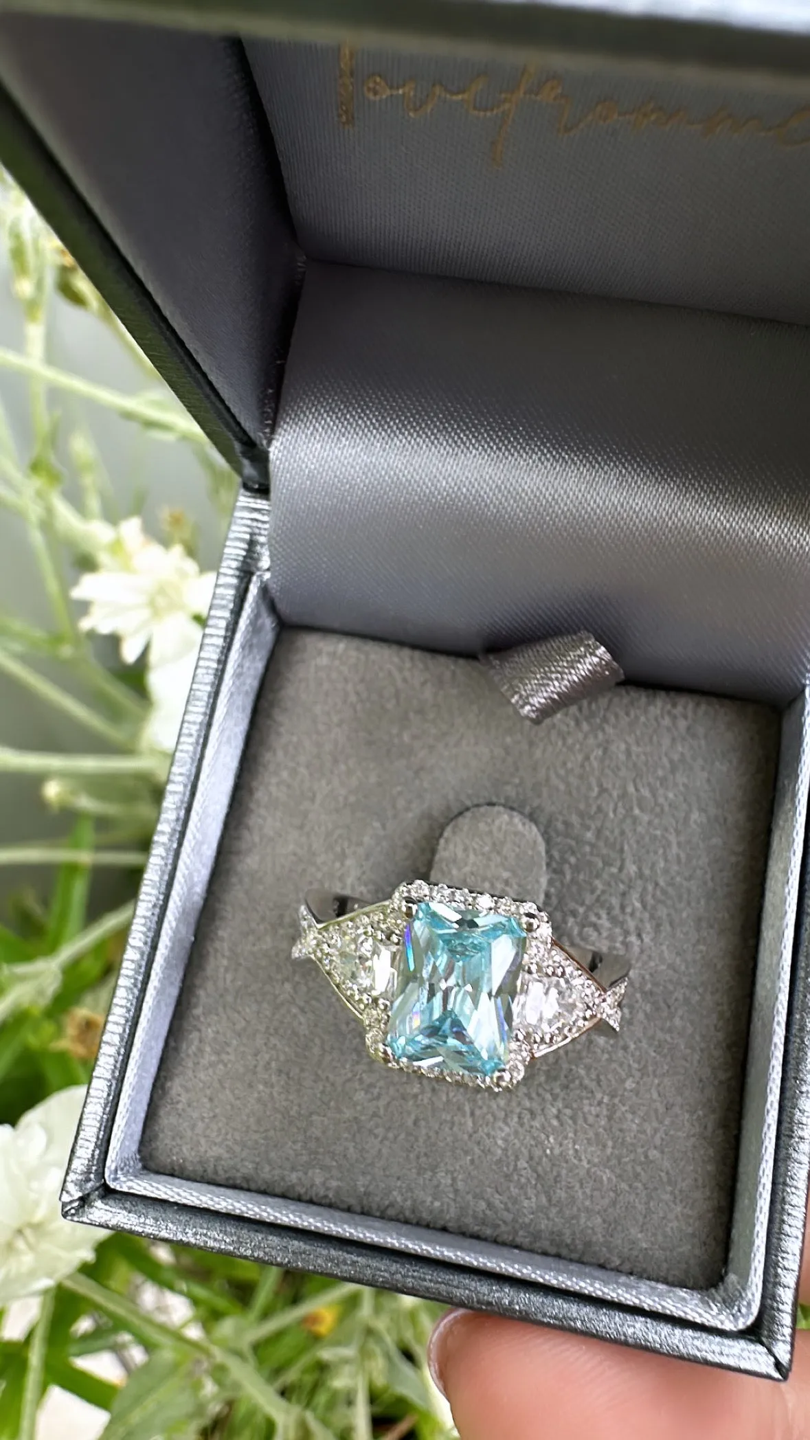 Sterling Silver  Blue Topaz Ring