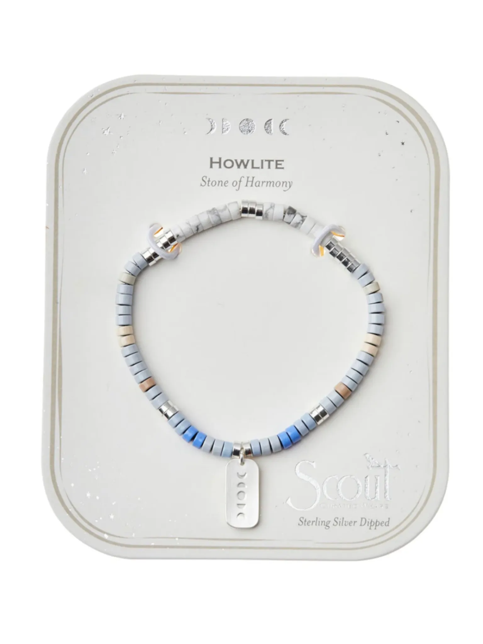 Stone Intention Charm Bracelet - Howlite/Silver
