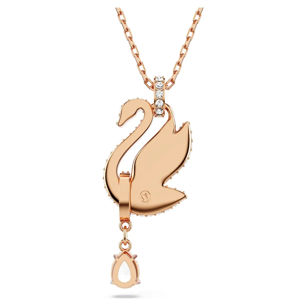 Swarovski Black Swan Drop Rosegold XS Pendant