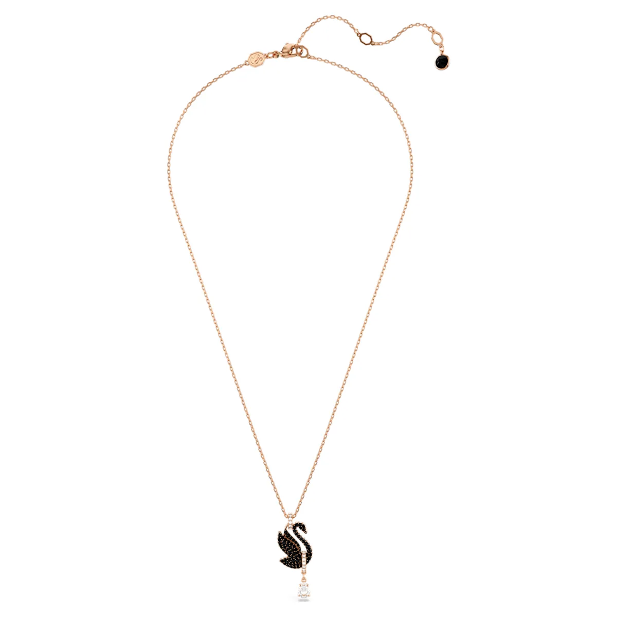 Swarovski Black Swan Drop Rosegold XS Pendant