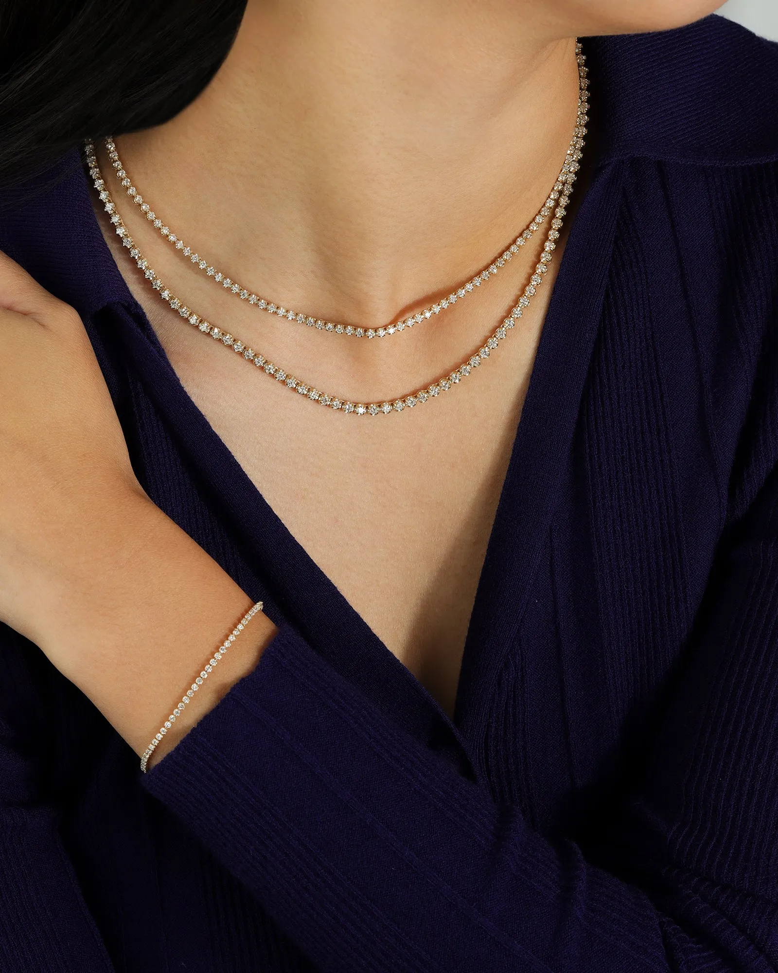 Tennis Diamond Necklace | Large