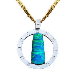 'The Circle of Power' Boulder Opal Necklace