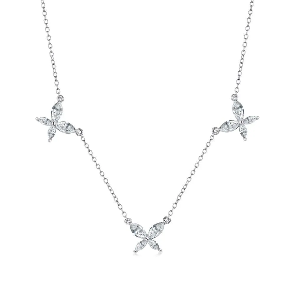 Three butterfly necklaces